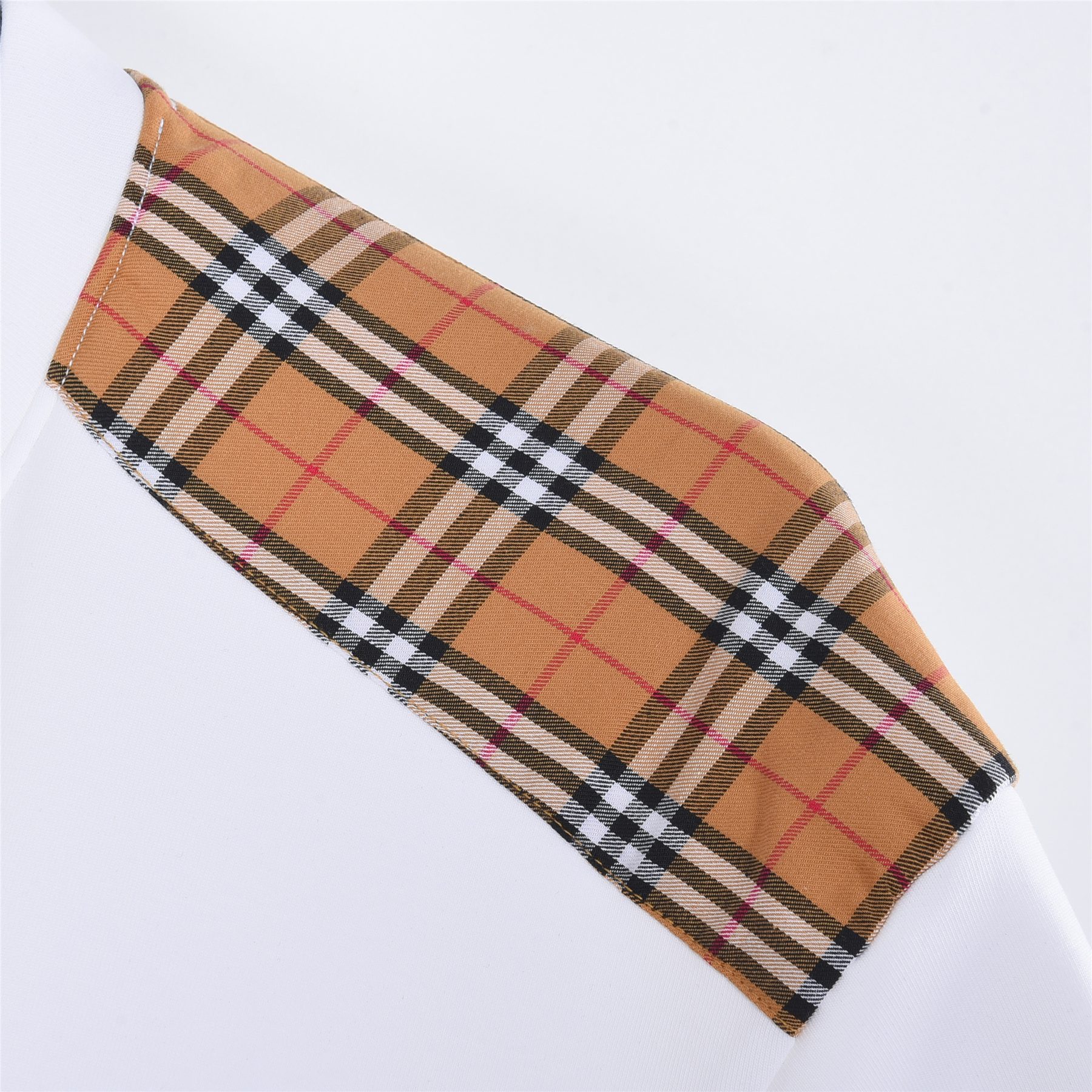 Burb*rry 26SS Vintage Logo Check Panel Crewneck Sweatshirt