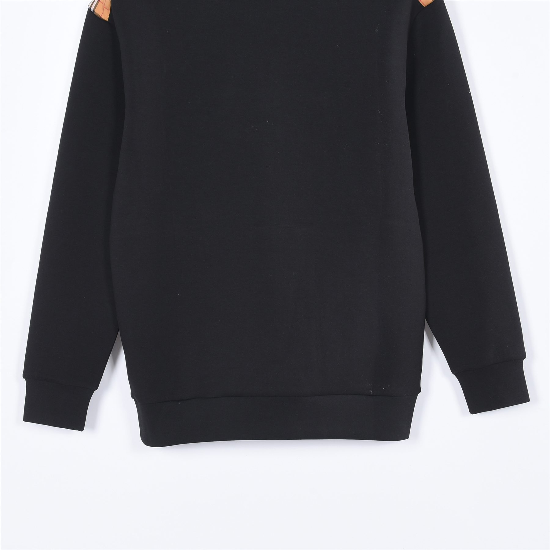 Burb*rry 26SS Vintage Logo Check Panel Crewneck Sweatshirt