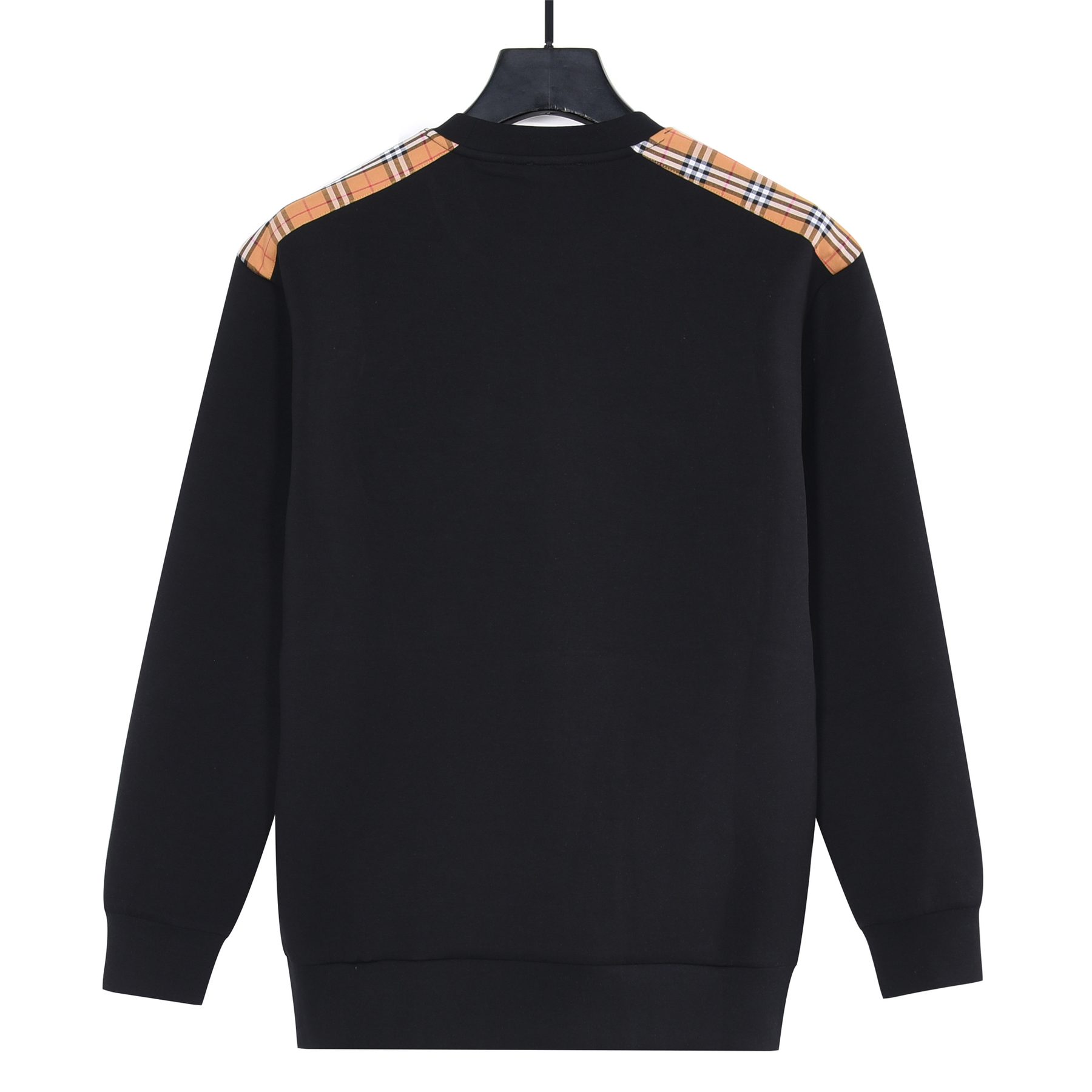Burb*rry 26SS Vintage Logo Check Panel Crewneck Sweatshirt