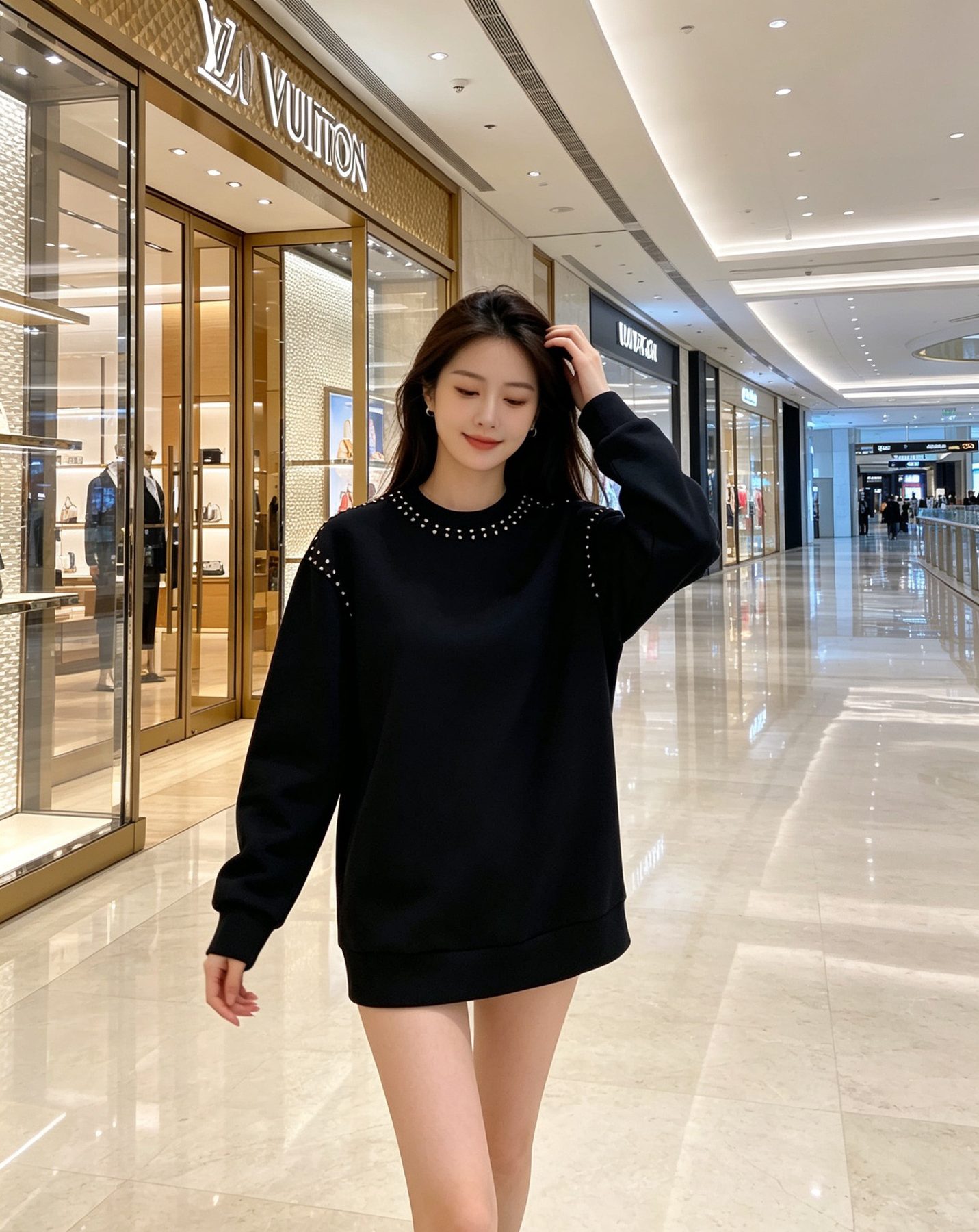 1V Studded Crewneck Sweatshirt
