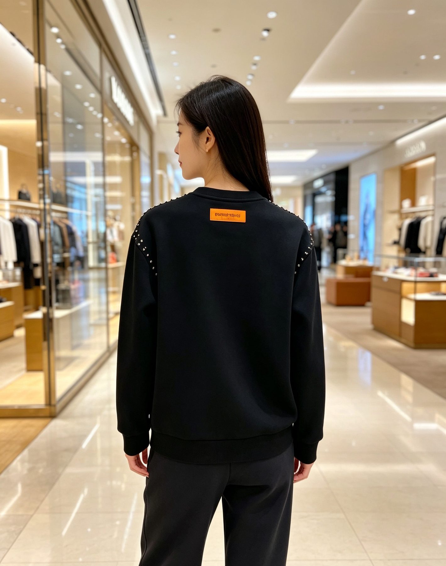 1V Studded Crewneck Sweatshirt