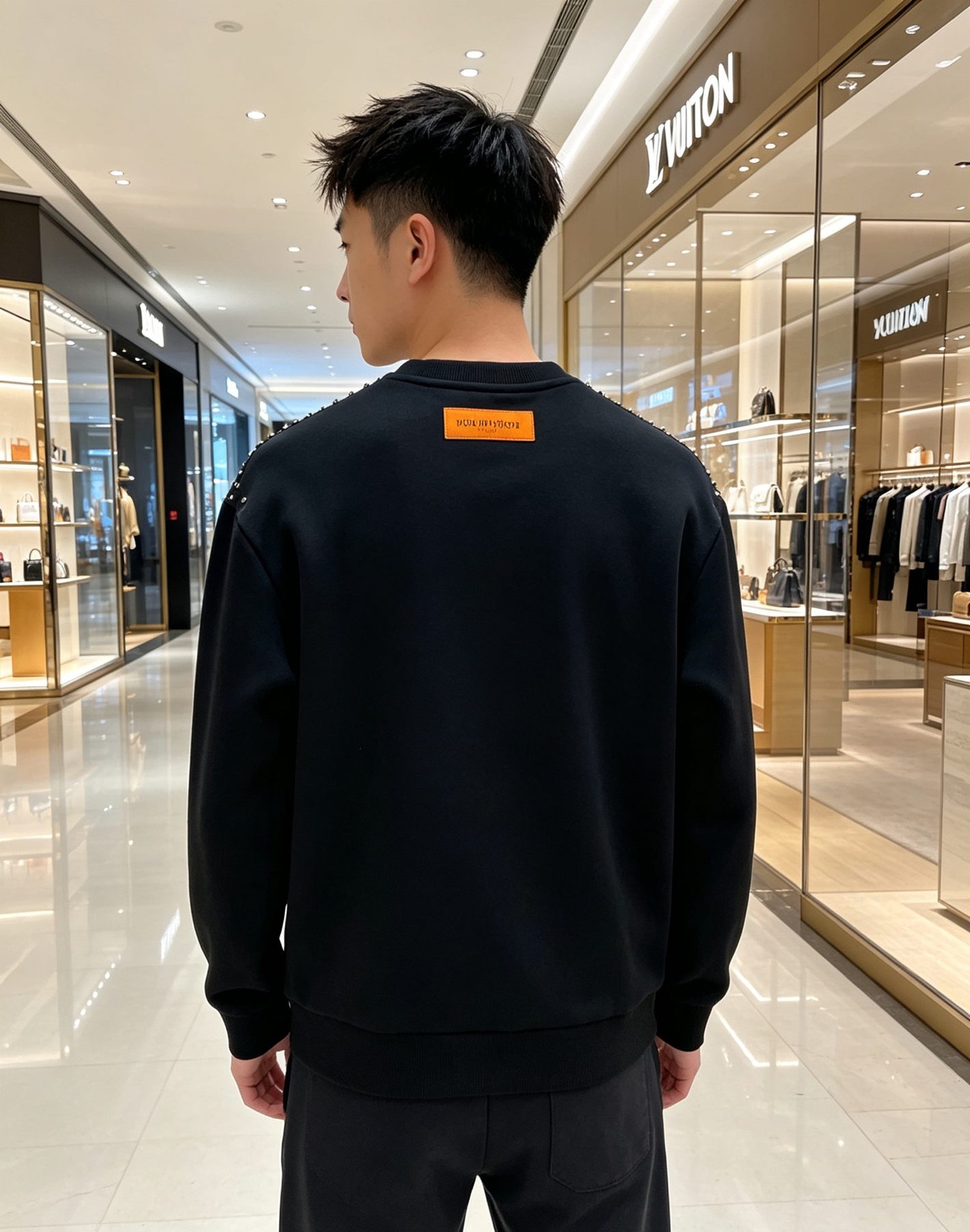 1V Studded Crewneck Sweatshirt