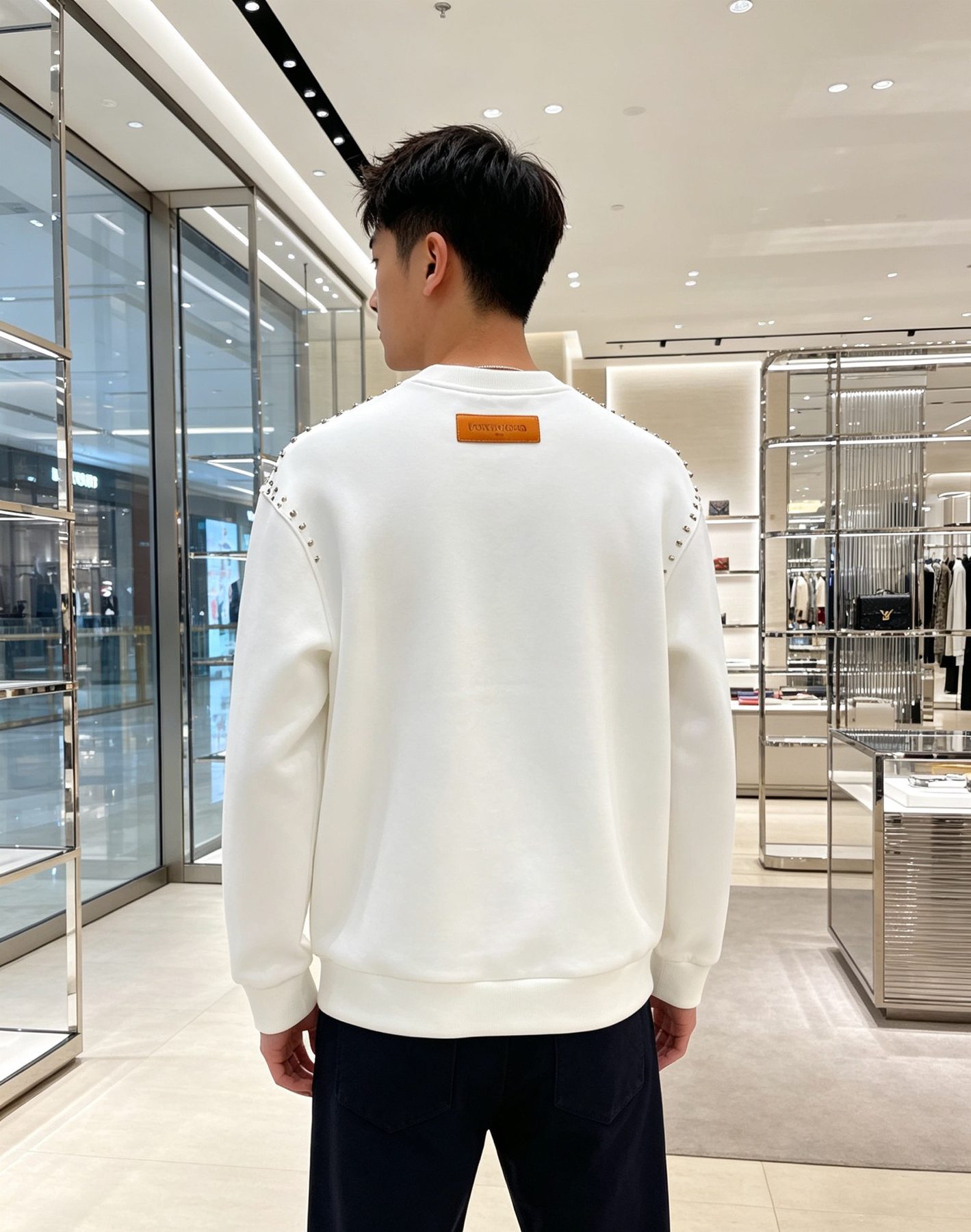 1V Studded Crewneck Sweatshirt