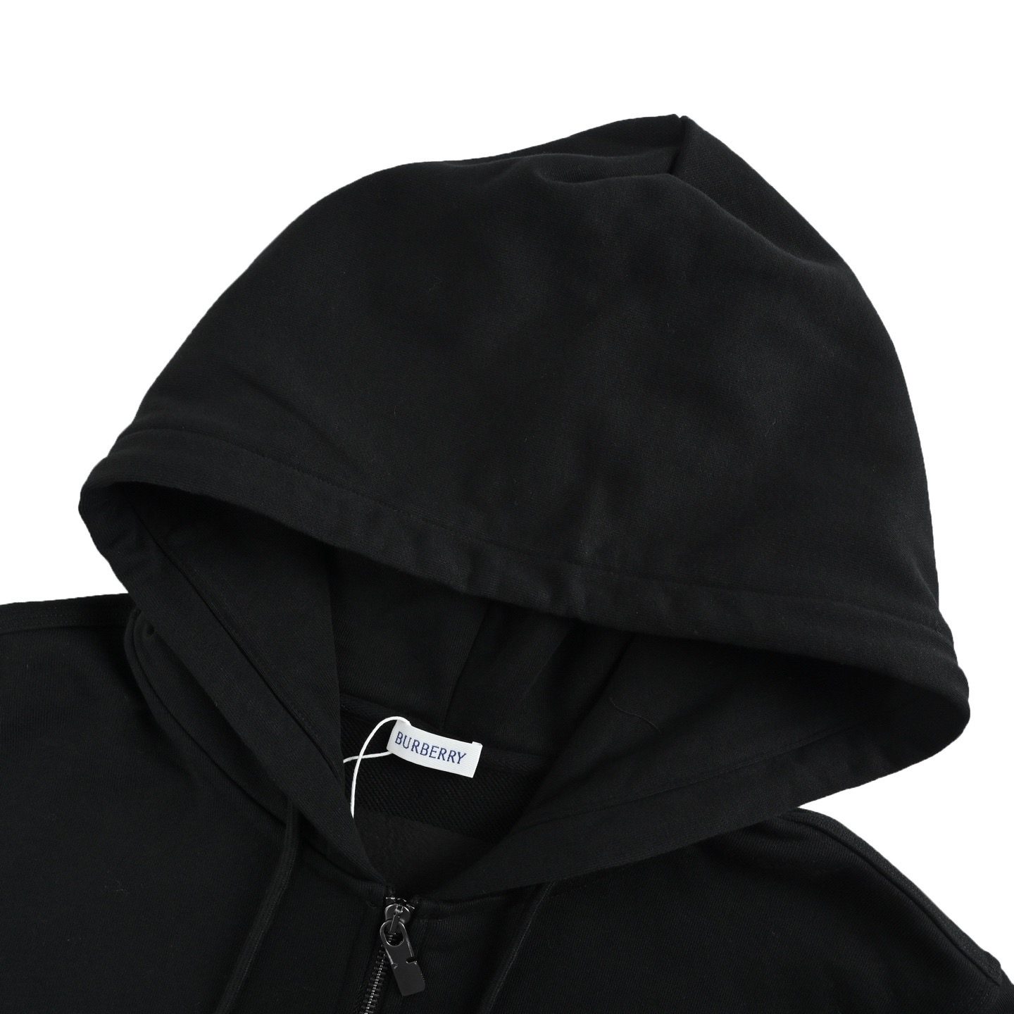 Burb*rry 25FW Cross Stitch Equestrian Knight Embroidered Zip Hoodie