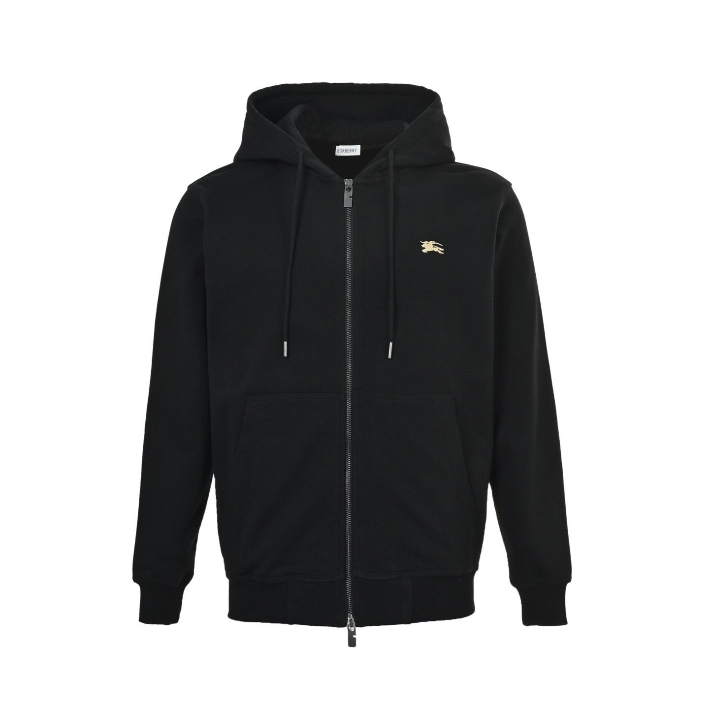Burb*rry 25FW Cross Stitch Equestrian Knight Embroidered Zip Hoodie
