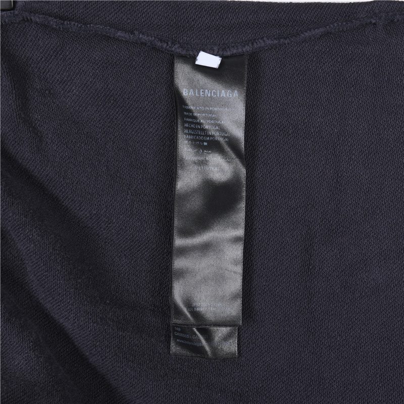 Balenci*ga Distressed Tape Logo Print Trousers