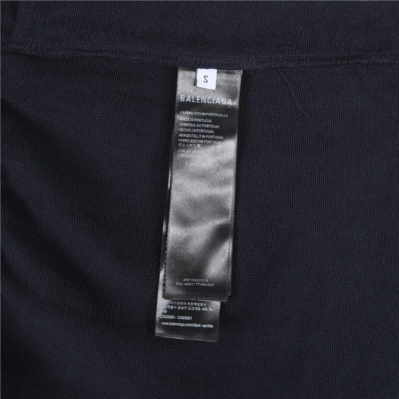 Balenci*ga Cursive Side Logo Embroidered Trousers