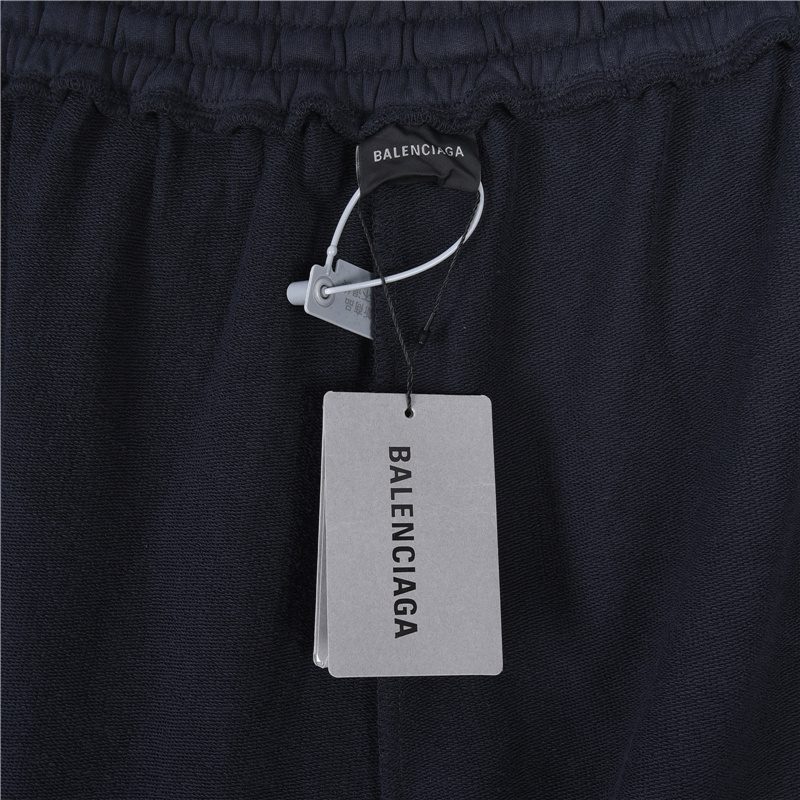 Balenci*ga Cursive Side Logo Embroidered Trousers
