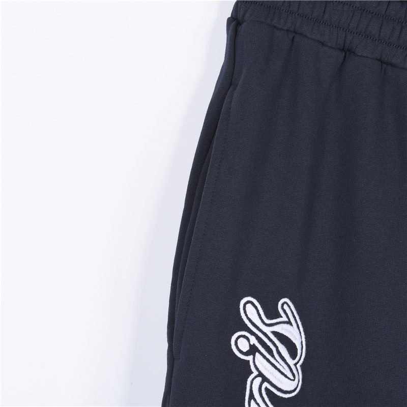 Balenci*ga Cursive Side Logo Embroidered Trousers
