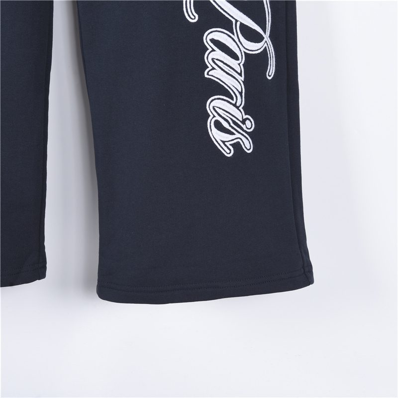 Balenci*ga Cursive Side Logo Embroidered Trousers