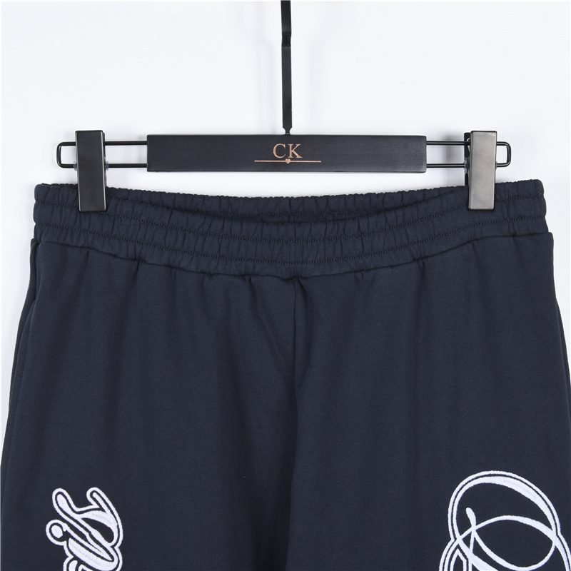 Balenci*ga Cursive Side Logo Embroidered Trousers