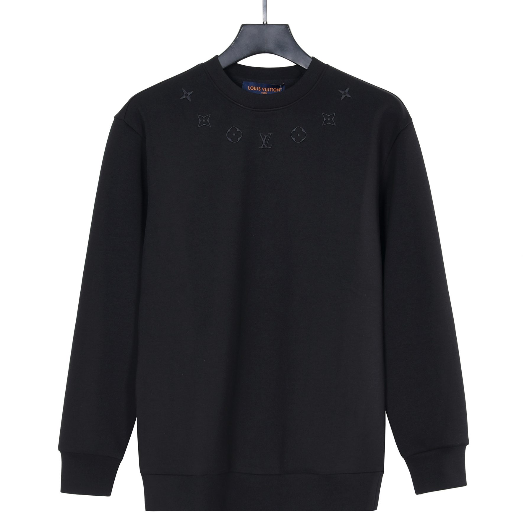 1V Embossed Monogram Collar Embroidered Crewneck Sweatshirt