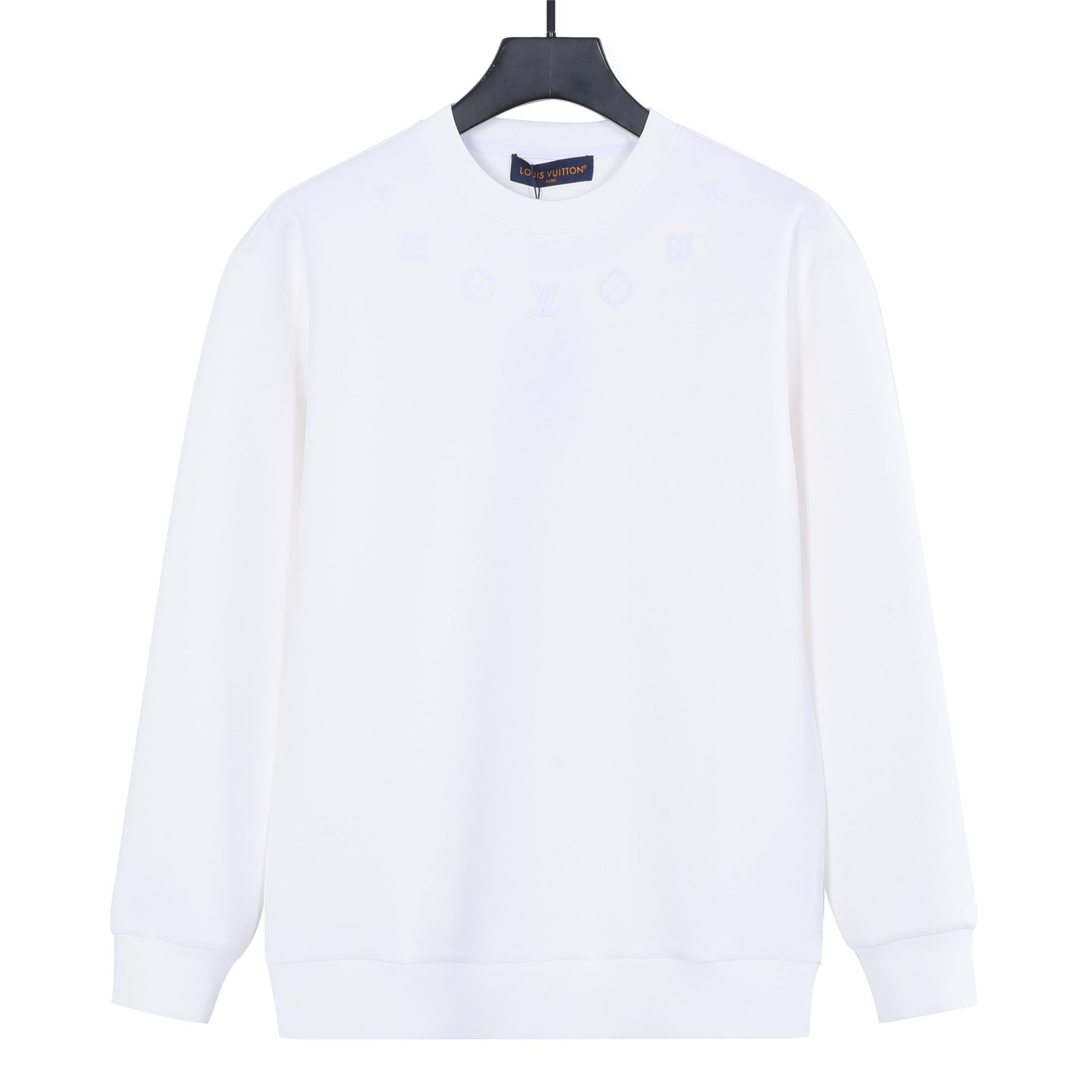 1V Embossed Monogram Collar Embroidered Crewneck Sweatshirt
