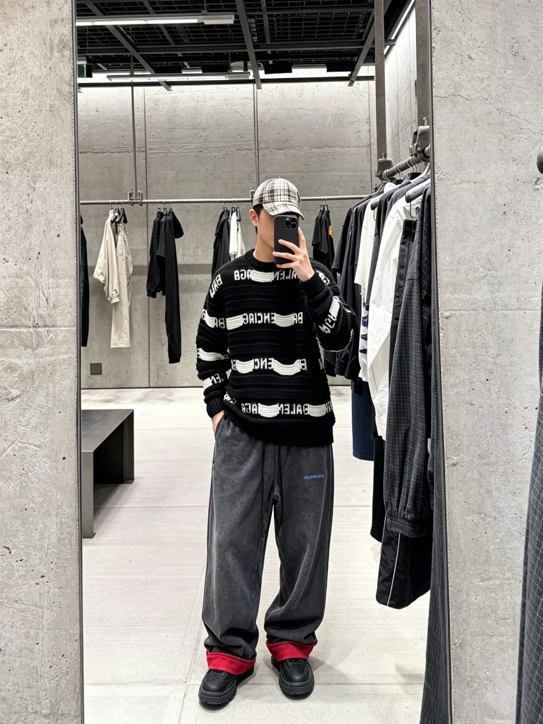 Balenci*ga BLCG Washed Embroidered Trousers