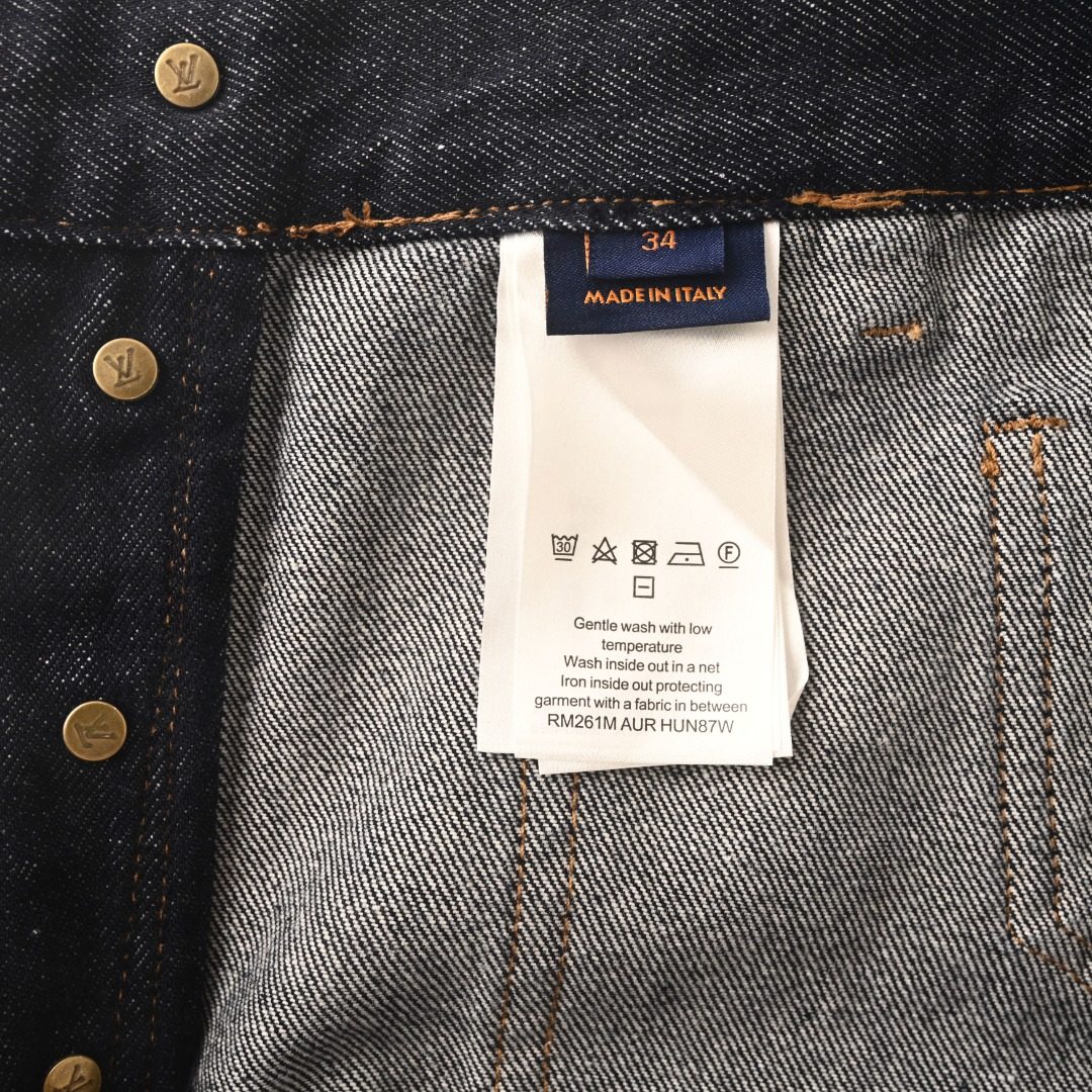 1V Patchwork Embroidered Denim Trousers