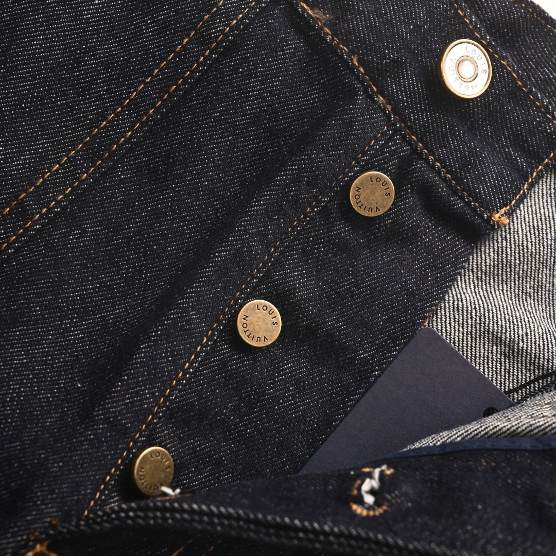 1V Patchwork Embroidered Denim Trousers