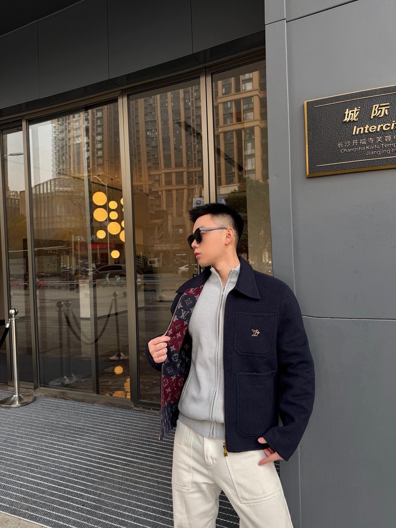 1V 25FW Reversible Monogram Wool Jacket