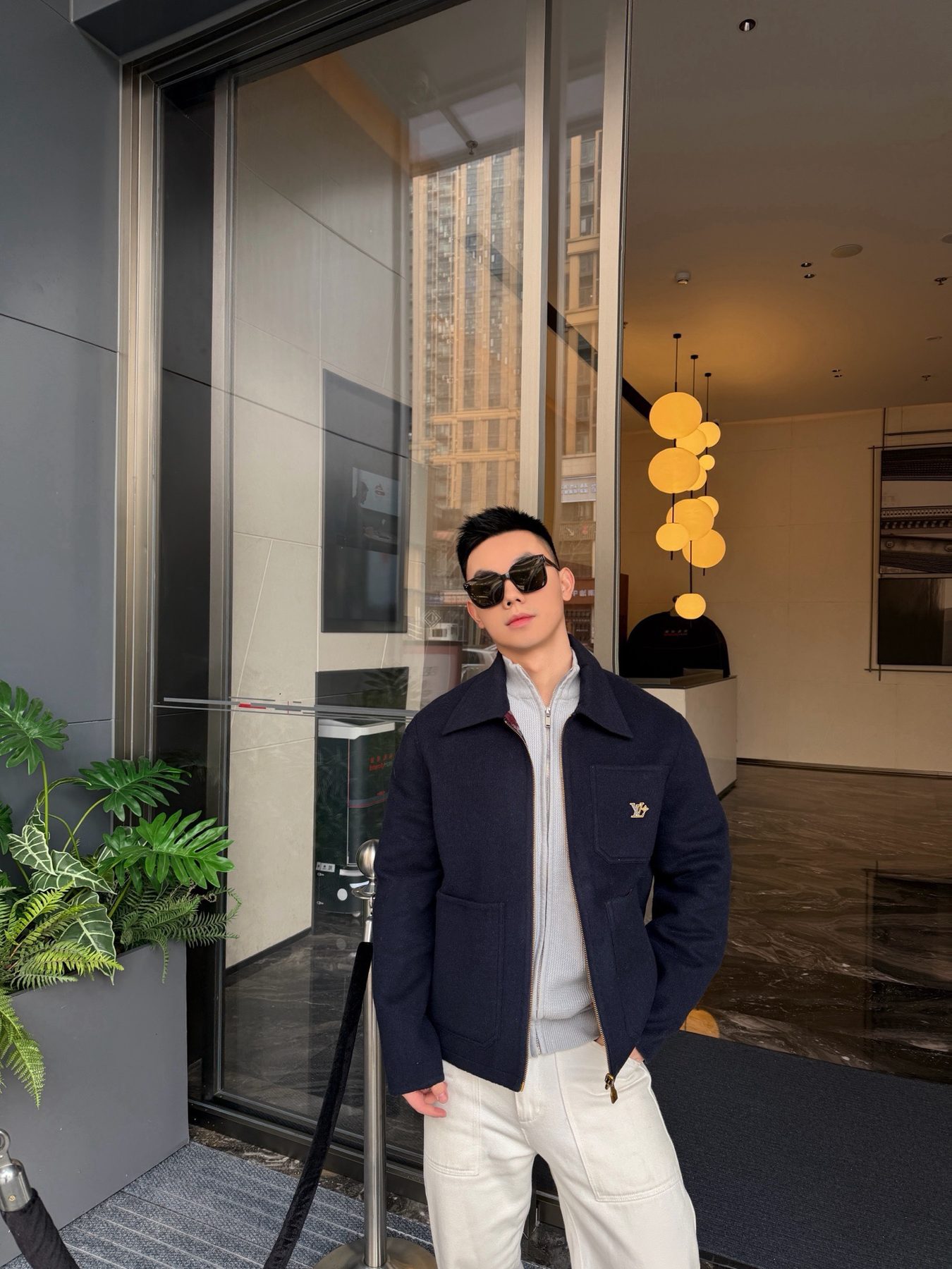 1V 25FW Reversible Monogram Wool Jacket