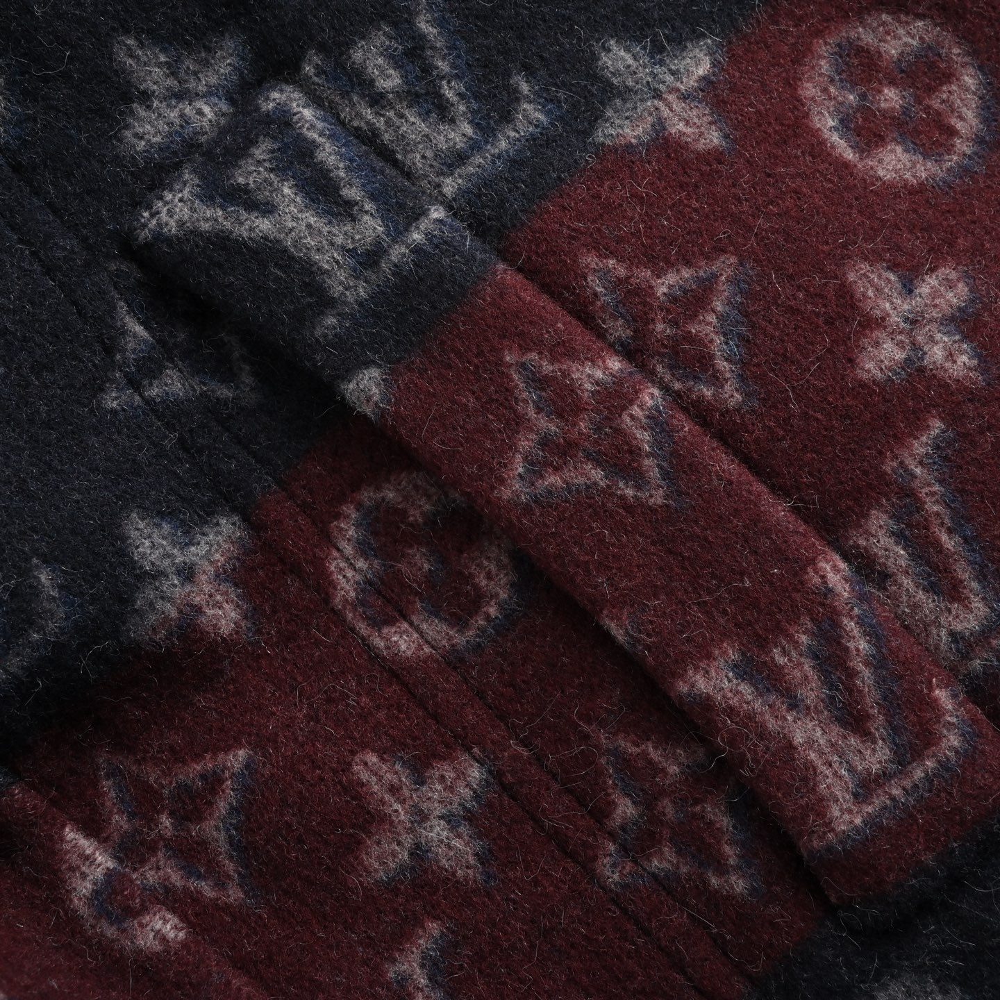 1V 25FW Reversible Monogram Wool Jacket