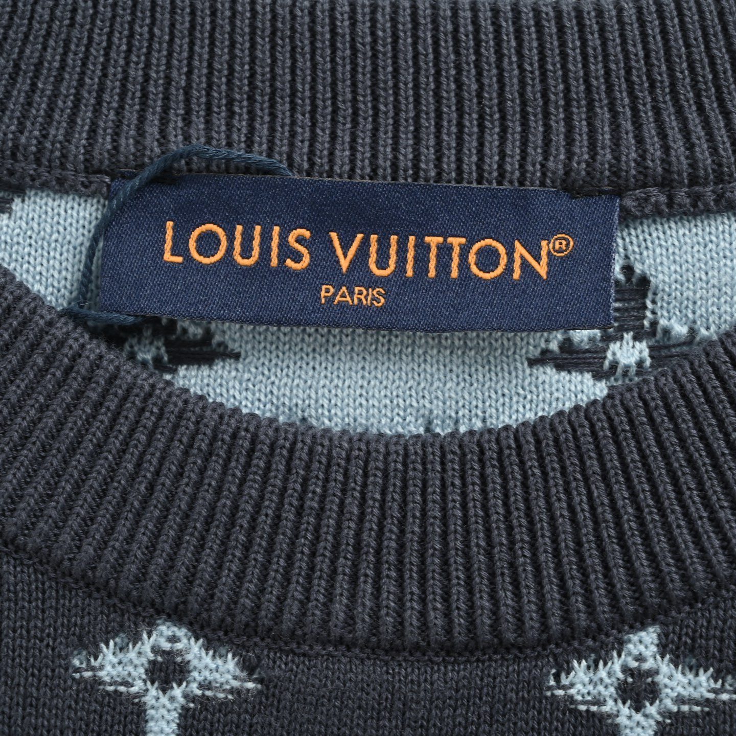 1V Gradient Monogram Jacquard Crewneck Sweater