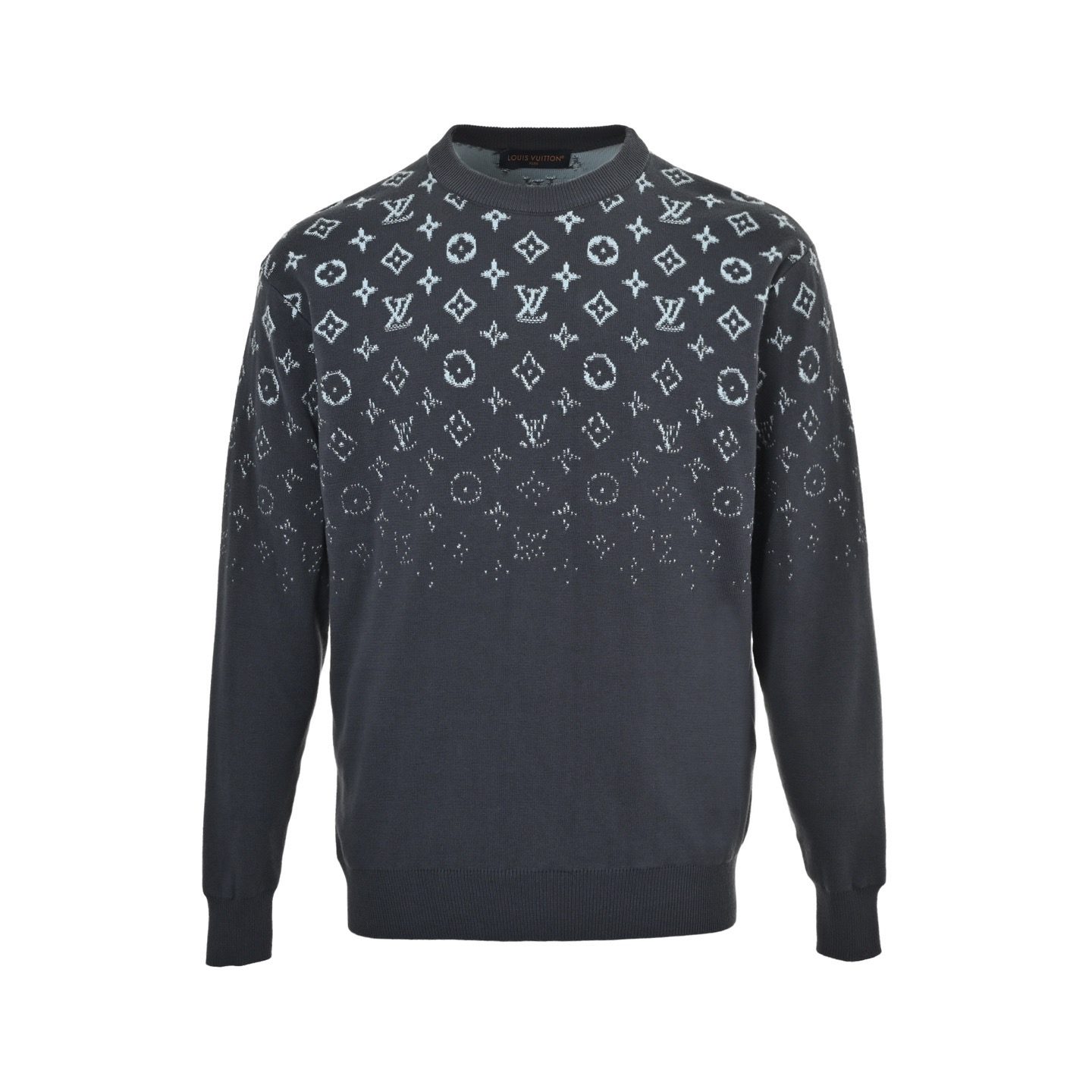 1V Gradient Monogram Jacquard Crewneck Sweater
